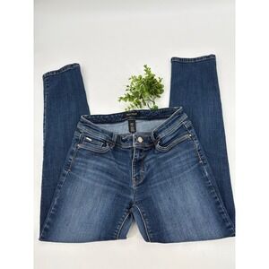 White House Black Market Slim‎ Ankle Mid-Rise Stretch Jeans Blue 4